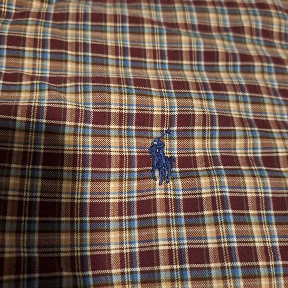 Ralph Lauren Men’s XL Long Sleeve Button Down Shirt Red Plaid - Picture 3 of 12